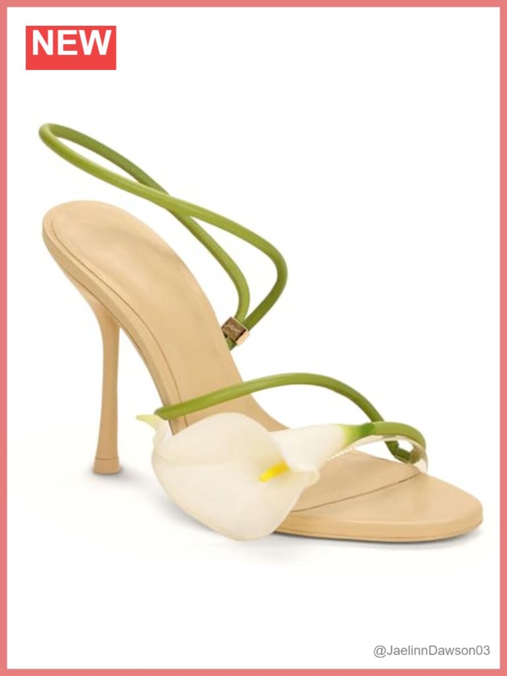 Flower High Heels for Women Calla Lily Sexy Strappy Stilettos PU 4"
